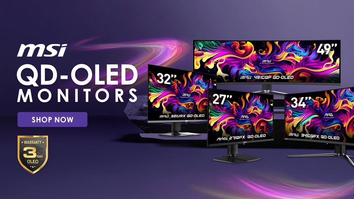 Witness for yourself why MSI's Next Gen QD-OLED monitors are award-winning! 😎 Check them out here 👉 msi.gm/S56CED65 #MSI #MSIGaming #MSIMonitors #Monitors #Gaming #OLED