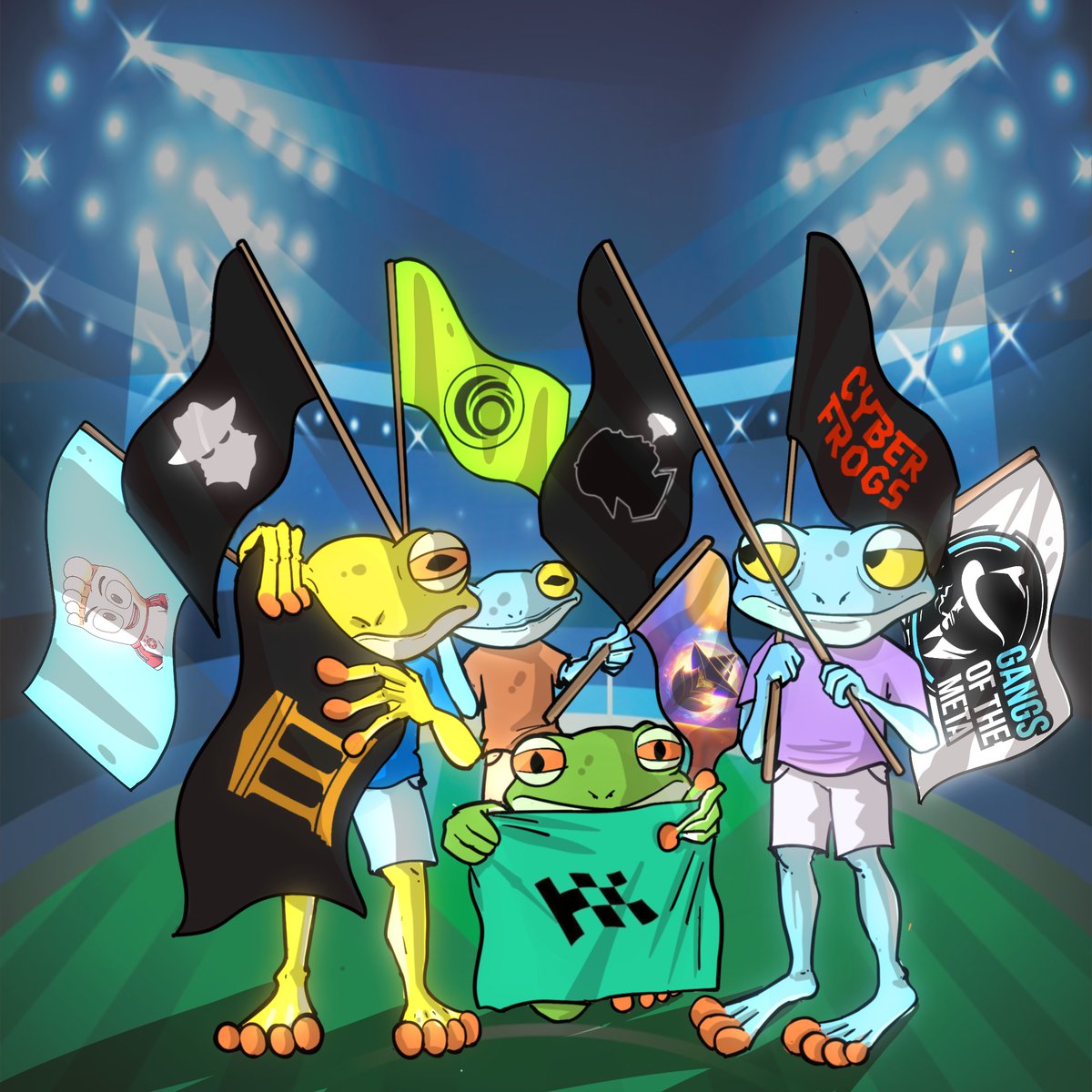 We are excited to announce the sponsors for our event, "The Euro Frogs"! 

A big thank you to <a href="/assetdash/">AssetDash</a>, <a href="/CyberFrogsNFT/">Cyber Frogs (!FF)</a>, <a href="/puffsterznfts/">Puffsterz💨</a>, <a href="/Mida_DAO/">MIDA</a>, <a href="/banx_gg/">Banx.gg 💵 Loans & Yield</a>, @onchainbandits, <a href="/footies_nft/">Footies</a>, <a href="/GangsOfTheMeta/">Gangs of the Meta</a>, <a href="/WizardsNetwork_/">Wizards Network</a> for their support.

The mint begins on June 1 at 8 PM