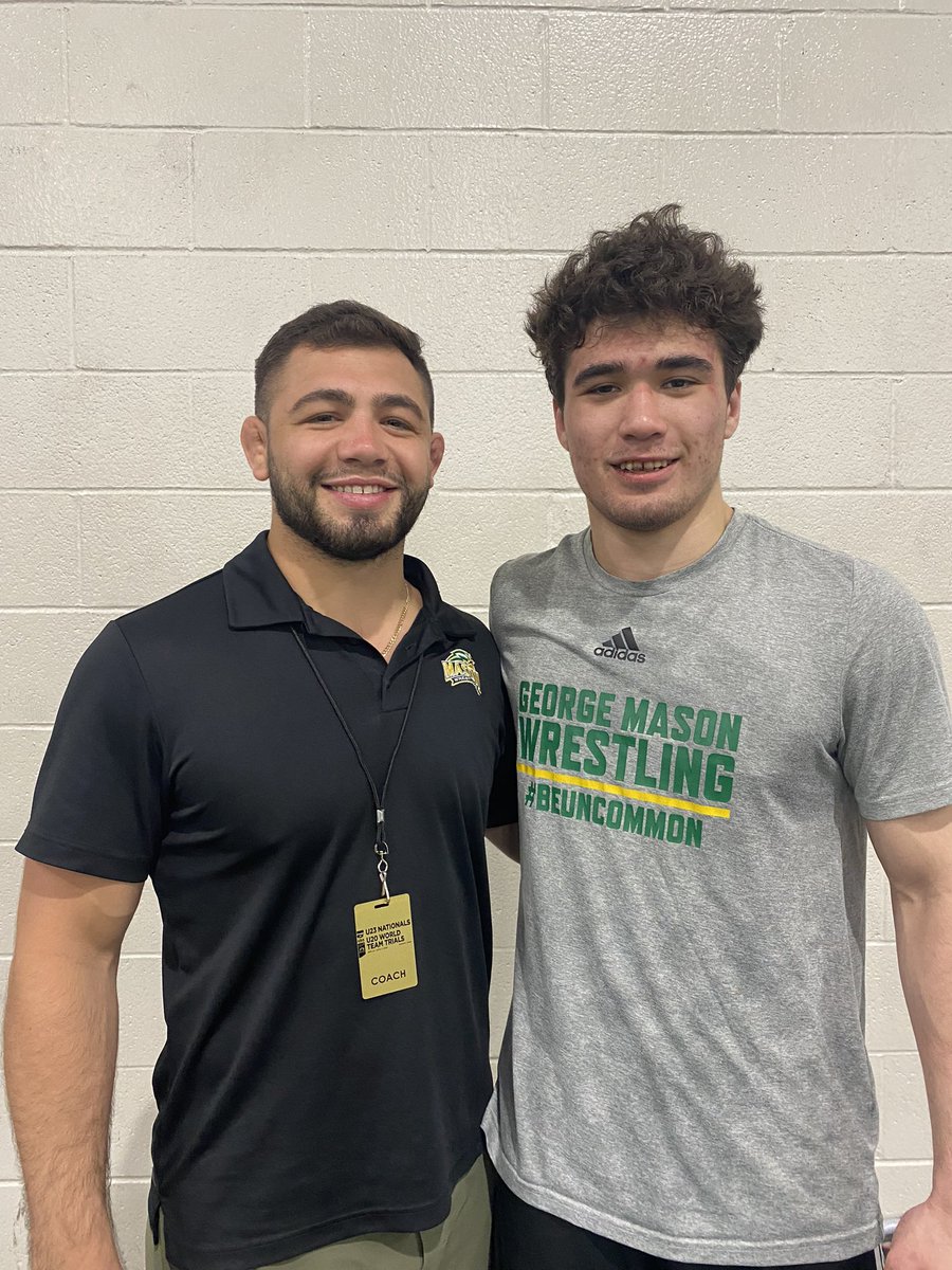 Sean Coughlin finished in 4th at the U20 World Team Trials. Sean is pictured with Coach Pete “Greco Specialist” Pappas. @PeterPappas40 #BeUncommon
