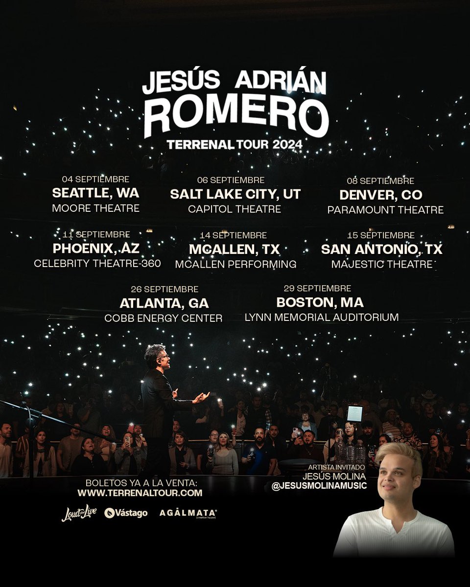 jaroficial's tweet photo. Ya puedes comprar tus boletos para la segunda etapa del Terrenal Tour por USA 2024 en https://t.co/ZTGY8XohvD ¡Espero verlos por allá! 

#terrenaltour #jesusadrianromero #jardetour https://t.co/DLByfyP0Hn