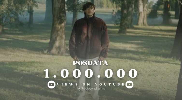 “Posdata” ha superado el MILLÓN de views en Youtube en menos de 24 horas🔥.