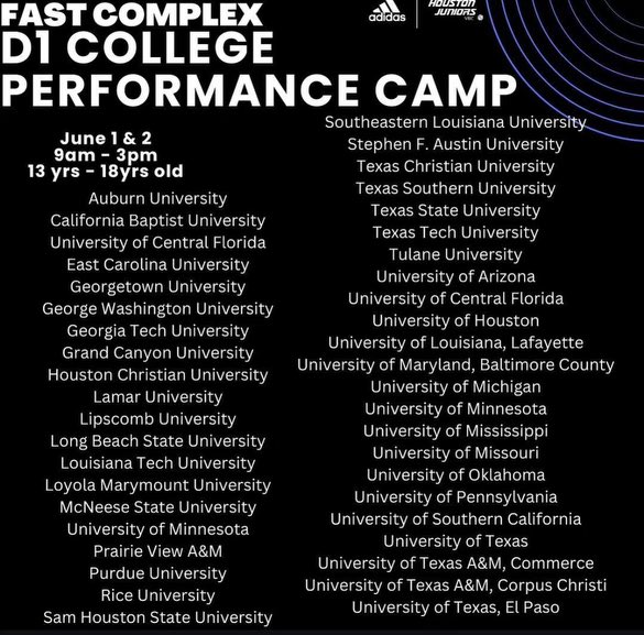 Camp season starts tomorrow!! Can’t wait to work with all these amazing schools and coaches.