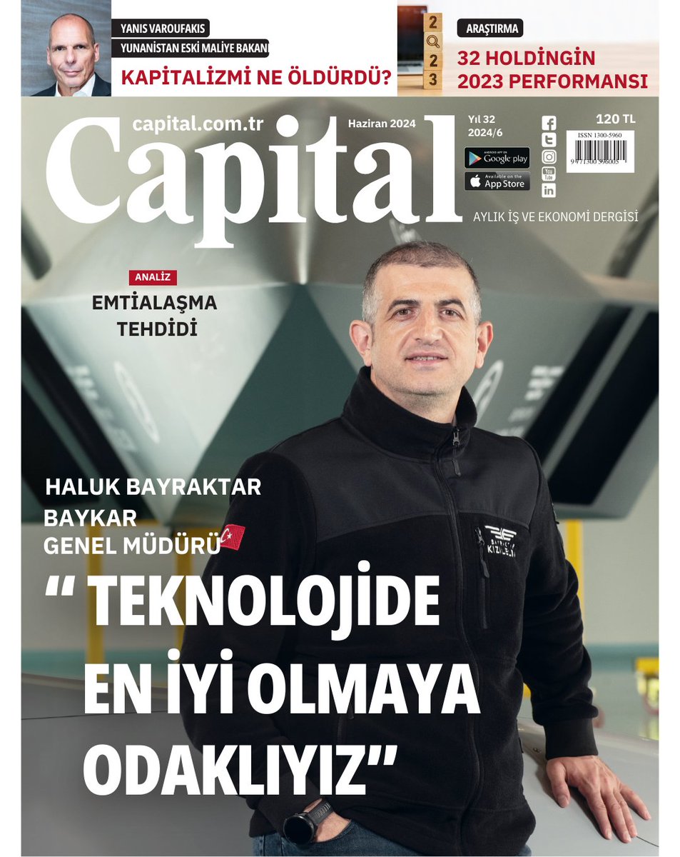 CAPITAL YENİ SAYISI ÇIKTI.

◼Baykar Genel Müdürü Haluk Bayraktar: "Teknolojide En İyi Olmaya Odaklıyız"
◼Emtialaşma Tehdidi
◼32 Holdingin 2023 Performansı

👆Dergimizi satın almak için: dergiburda.com/product/detail…
#Ekonomi #Girişimcilik #i̇şdünyası