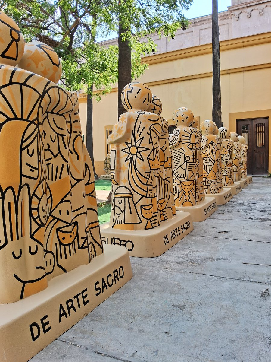 guffocaballero's tweet image. Me contrataron para intervenir 15 esculturas que promoverán el Museo Arquidiocesano de Arte Sacro de Monterrey durante las vacaciones de verano. El museo está entre Guerrero y 15 de Mayo, es gratuito y abre de martes a domingo de 10 a 6. Excelente fin de semana para todos.