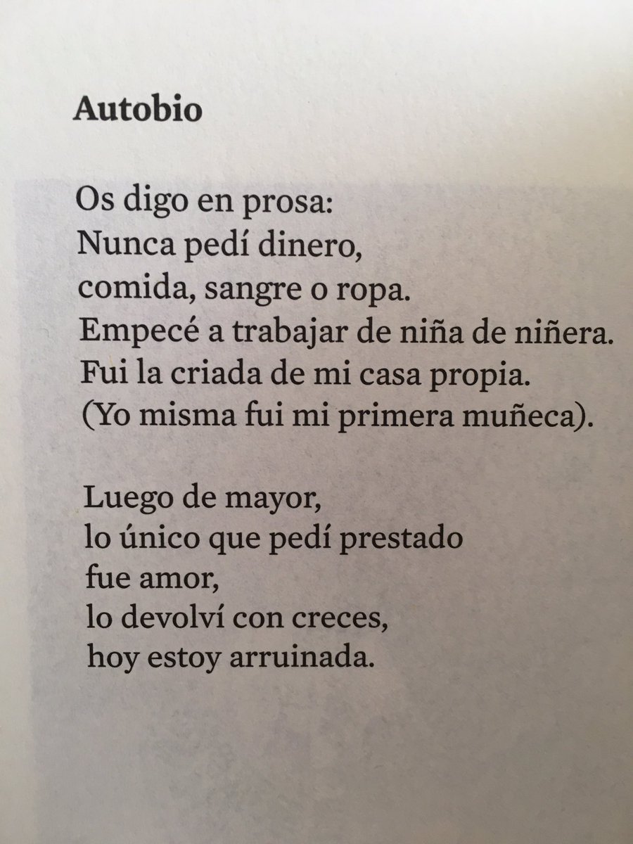 «Autobio»,
De Gloria Fuertes.