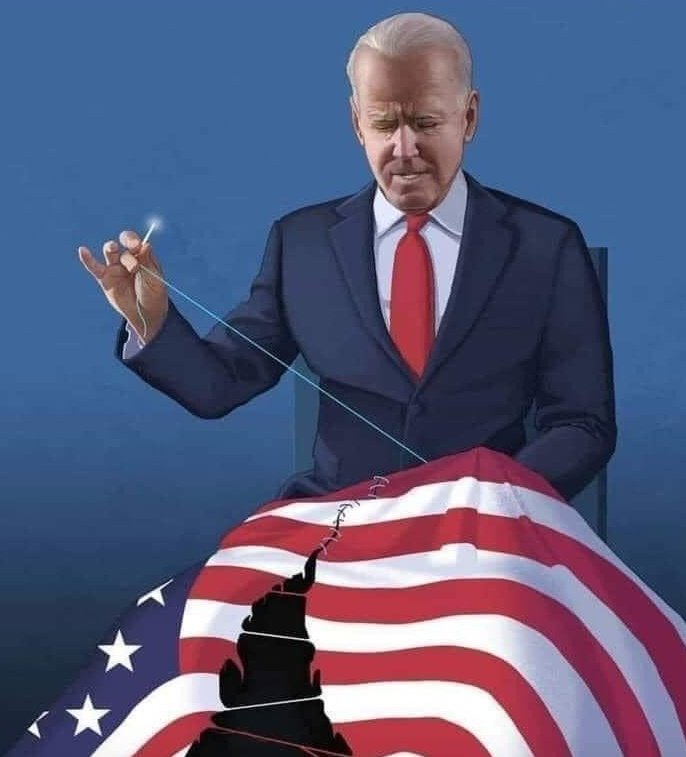 🧵Convicted felon, confirmed rapist and traitor Donald Trump wants to burn America down and rule over its ashes. @potus returned to public life on a mission to stich our union back together. Simple as that. #ResistanceBlue #Allied4Dems #ONEV1 #VetsResist joebiden.com
