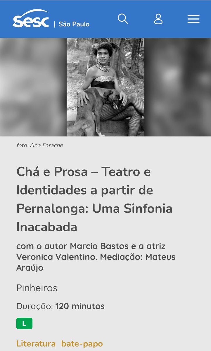 amigos de São Paulo, dia 11/6 estarei no Sesc Pinheiros para conversar sobre “Pernalonga: uma sinfonia inacabada”. E minhas companhias serão chiquérrimas: Verónica Valenttino e <a href="/matteusaraujo/">Mateus Araújo</a>! Espero vocês ❤️✨