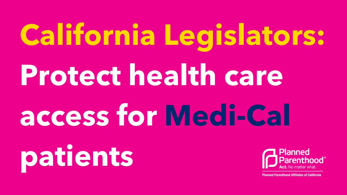 CA Legislators must restore the historic investments in Medi-Cal they committed to last year.

To truly protect health care access for nearly 15M Californians, Planned Parenthood calls on the Legislature to not delay critical funds for safety net providers any further. #CABudget