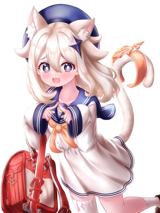 「animal ears white thighhighs」 illustration images(Latest)