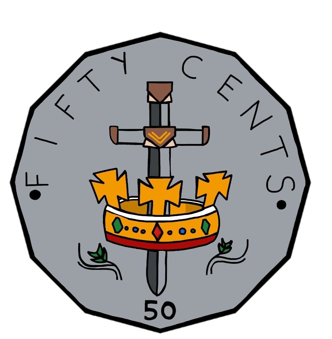 "I am honoured to present our Fifty Cents Coin, this monetary unit represents our power and sovereignty and will be our domain for national transactions"
~ H.M. Luke Simpson