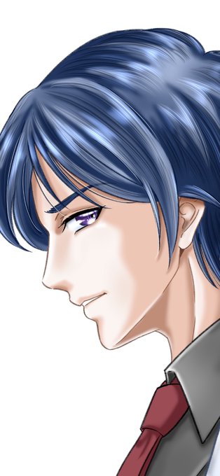 「blue hair purple eyes」 illustration images(Latest)