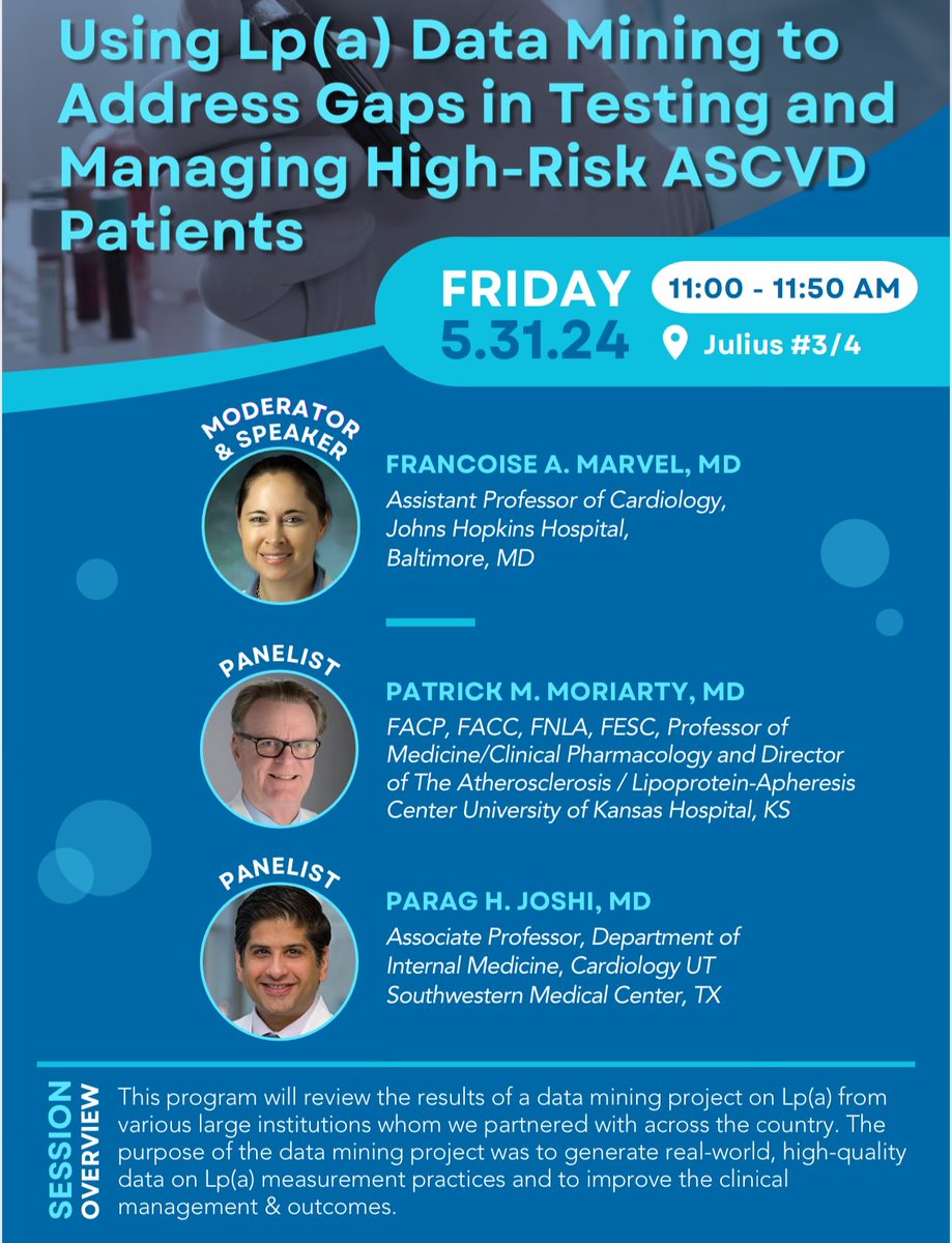 Francoise Marvel, MD (@doctormarvelmd) on Twitter photo <a href="/nationallipid/">National Lipid Association</a> 🫀 meeting today - honored to moderate and present with experts Dr. Moriarty & <a href="/DrPJoshi/">Parag Joshi</a> on 🔥 Lp(a) screening practices, referral trends to Cardiology/Lipid Clinic, and GDMT management. <a href="/hopkinsheart/">Johns Hopkins Cardiology</a> <a href="/CiccaroneCenter/">Johns Hopkins Ciccarone Center</a> <a href="/SethShayMartin/">Seth Martin</a> <a href="/HopkinsMedicine/">Johns Hopkins Medicine</a> <a href="/nationallipid/">National Lipid Association</a> 🫀 meeting today - honored to moderate and present with experts Dr. Moriarty & <a href="/DrPJoshi/">Parag Joshi</a> on 🔥 Lp(a) screening practices, referral trends to Cardiology/Lipid Clinic, and GDMT management. <a href="/hopkinsheart/">Johns Hopkins Cardiology</a> <a href="/CiccaroneCenter/">Johns Hopkins Ciccarone Center</a> <a href="/SethShayMartin/">Seth Martin</a> <a href="/HopkinsMedicine/">Johns Hopkins Medicine</a>