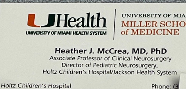 Heather J McCrea, MD, PHD (@hmccreamdphd) on Twitter photo Found out a while back, but now it's official. Promoted to associate professor. <a href="/UMneurosurgery/">UM Neurosurgery</a> <a href="/UMiamiHealth/">UMiami Health System</a> <a href="/ExpertKidsCare/">UHealth Jackson Children’s Care</a> Found out a while back, but now it's official. Promoted to associate professor. <a href="/UMneurosurgery/">UM Neurosurgery</a> <a href="/UMiamiHealth/">UMiami Health System</a> <a href="/ExpertKidsCare/">UHealth Jackson Children’s Care</a>