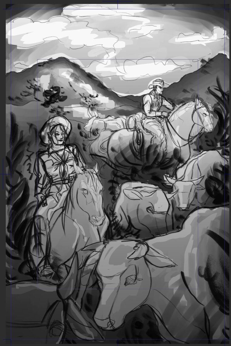 cowboys but also franz marc vibes wip