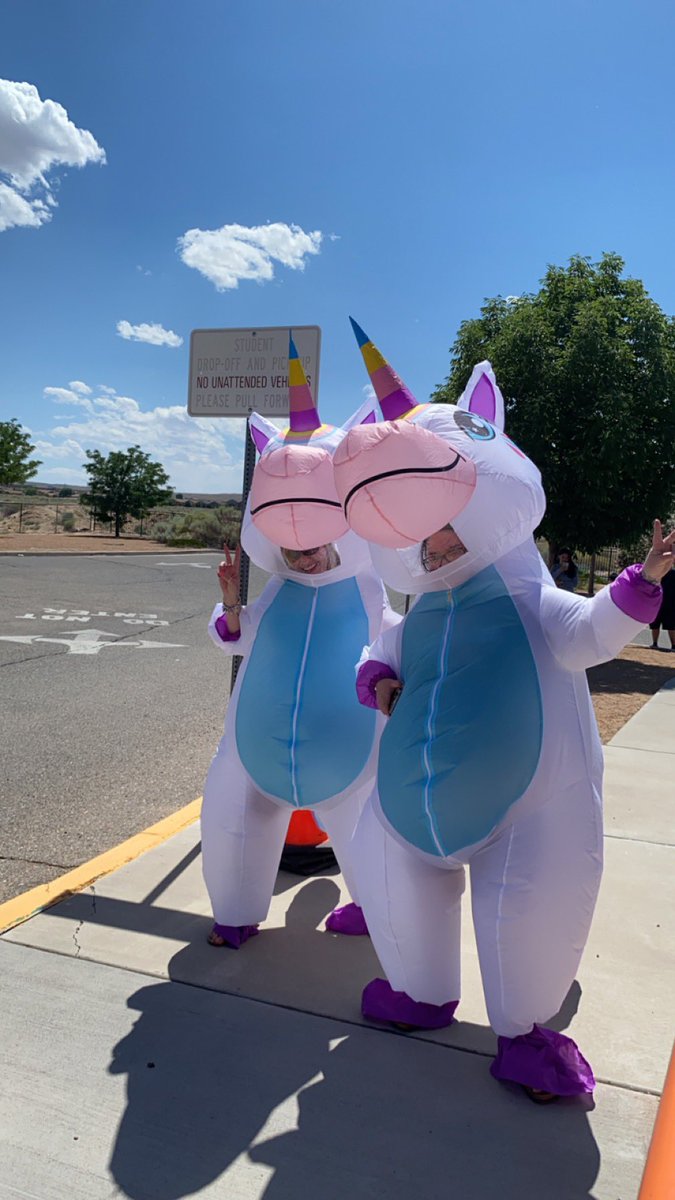 RAESPrincipal's tweet photo. Pre-K, Kindergarten and 5th grade promotion ceremonies. Today we waved goodbye to students for the summer. See you in August Jackalopes! Stay safe🩵🧡 https://t.co/t9EZy7IHit