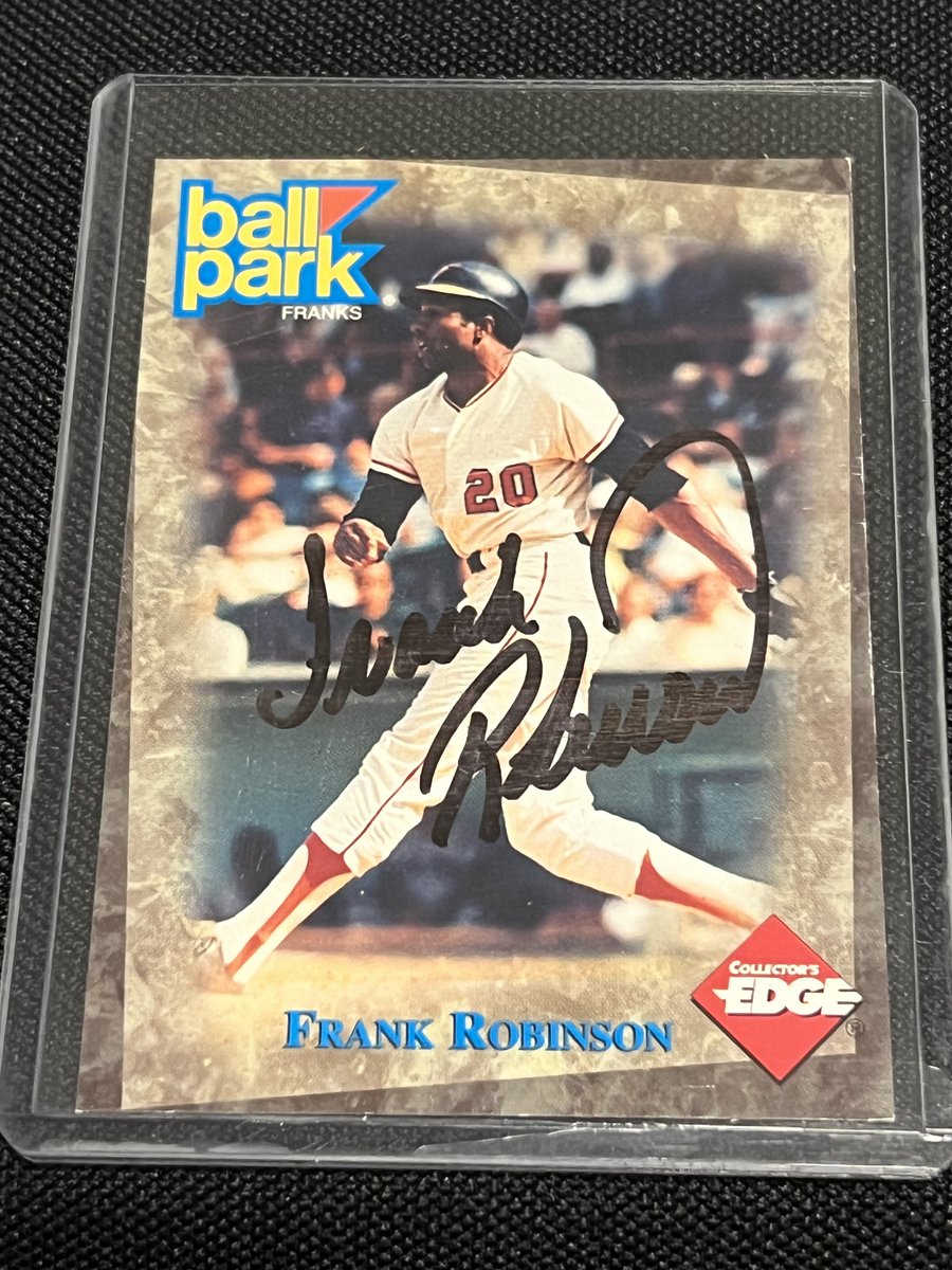 TeriE's tweet photo. HARDSIGNED #FrankRobinson #Autograph Signed Ball Park Franks #BaseballCard 90s FREE SHIP

#ballparkfranks #baseballcollectibles #cooperstown #baltimoreorioles  #MLB #collectibles #signed #baseballcards #signedcards #ebayfinds #baseball 

https://t.co/weTFSpVkVv #eBay via @eBay https://t.co/8wjOqhLp0W