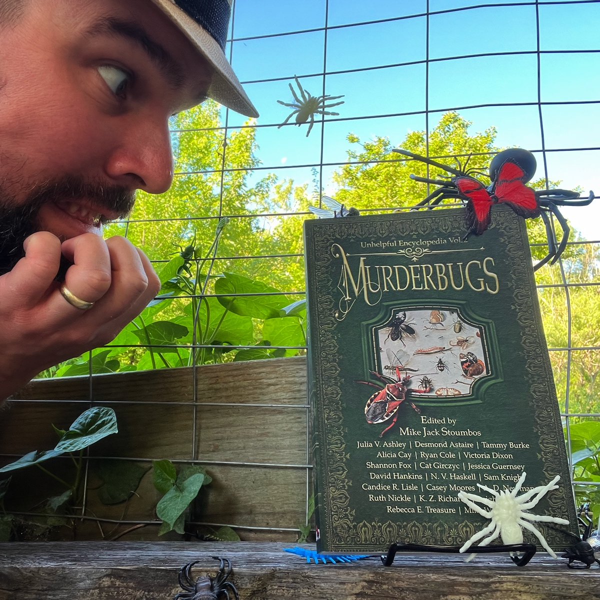 _davidhankins's tweet photo. Aaahhh! Murderbugs is here! A delightfully irreverent anthology about bugs with murderous intent by editor @sirmikejack Stoumbos.
Get your copy here:
https://t.co/fYPQ3bDQcb
#writingcommunity #readingcommunity #newrelease #murderbugs #wulfpackwriters https://t.co/qrSUMOgL4C