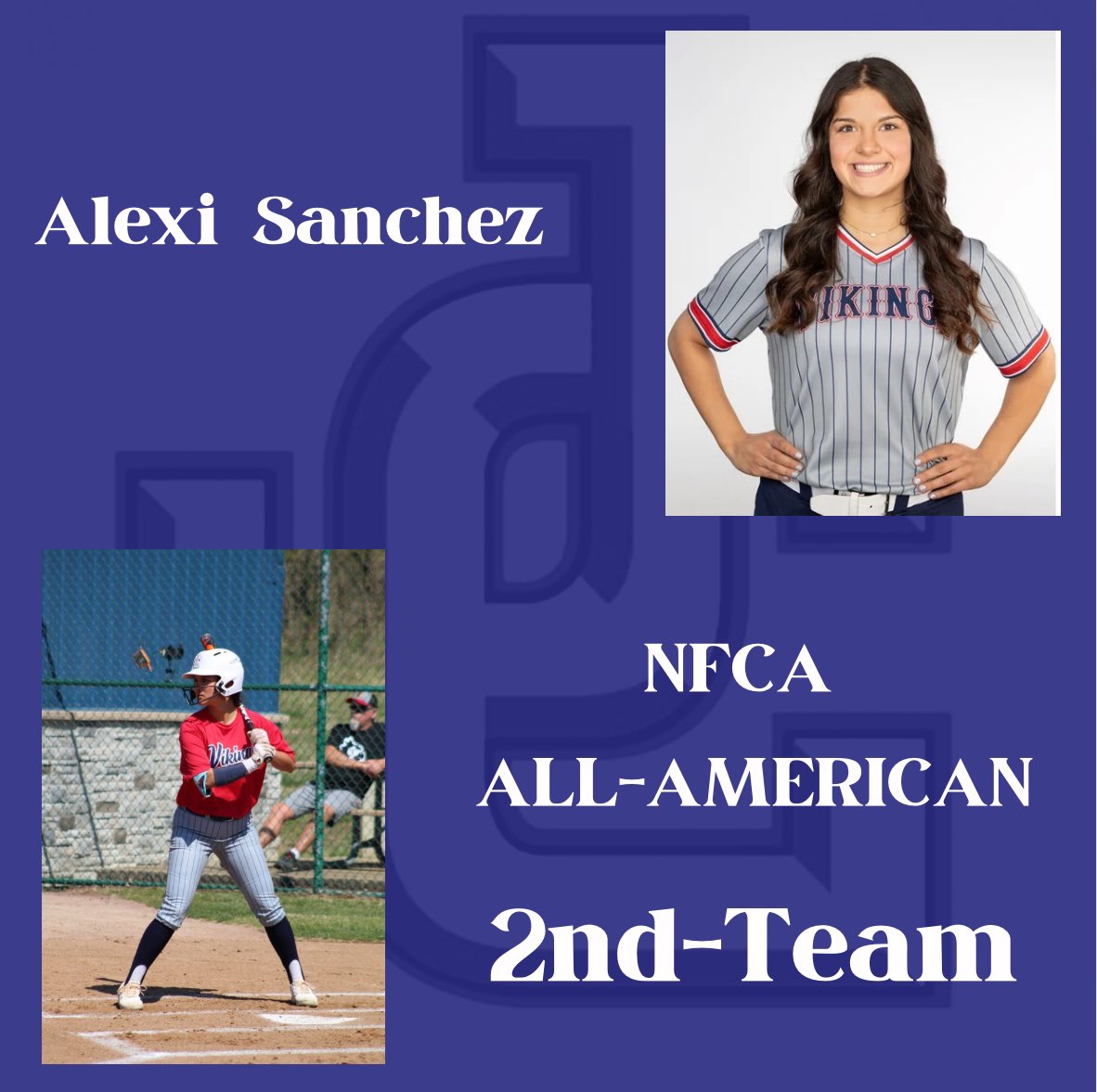 Jeffco_softball's tweet photo. Big congratulations to Sami Huck for receiving NFCA 1st team All-American and Alexi Sanchez for receiving NFCA 2nd team All-American honors!! #RollVikes https://t.co/lUawZEiV4y