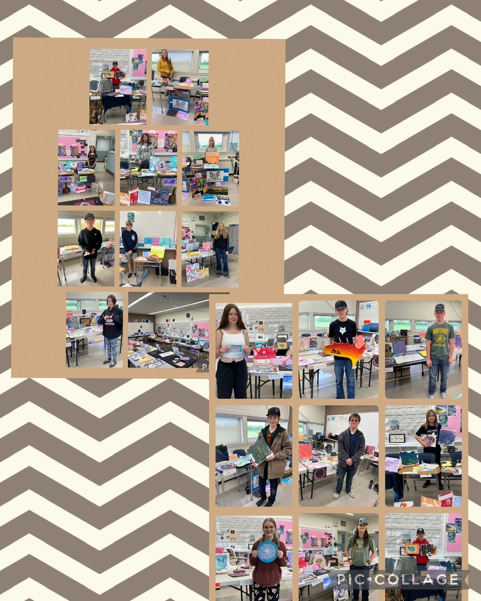 Yesterday afternoon, Ms.Johnstone's 7-10 art class presented their works of art at the Art Show. Thank you to everyone who came to check out their creations!