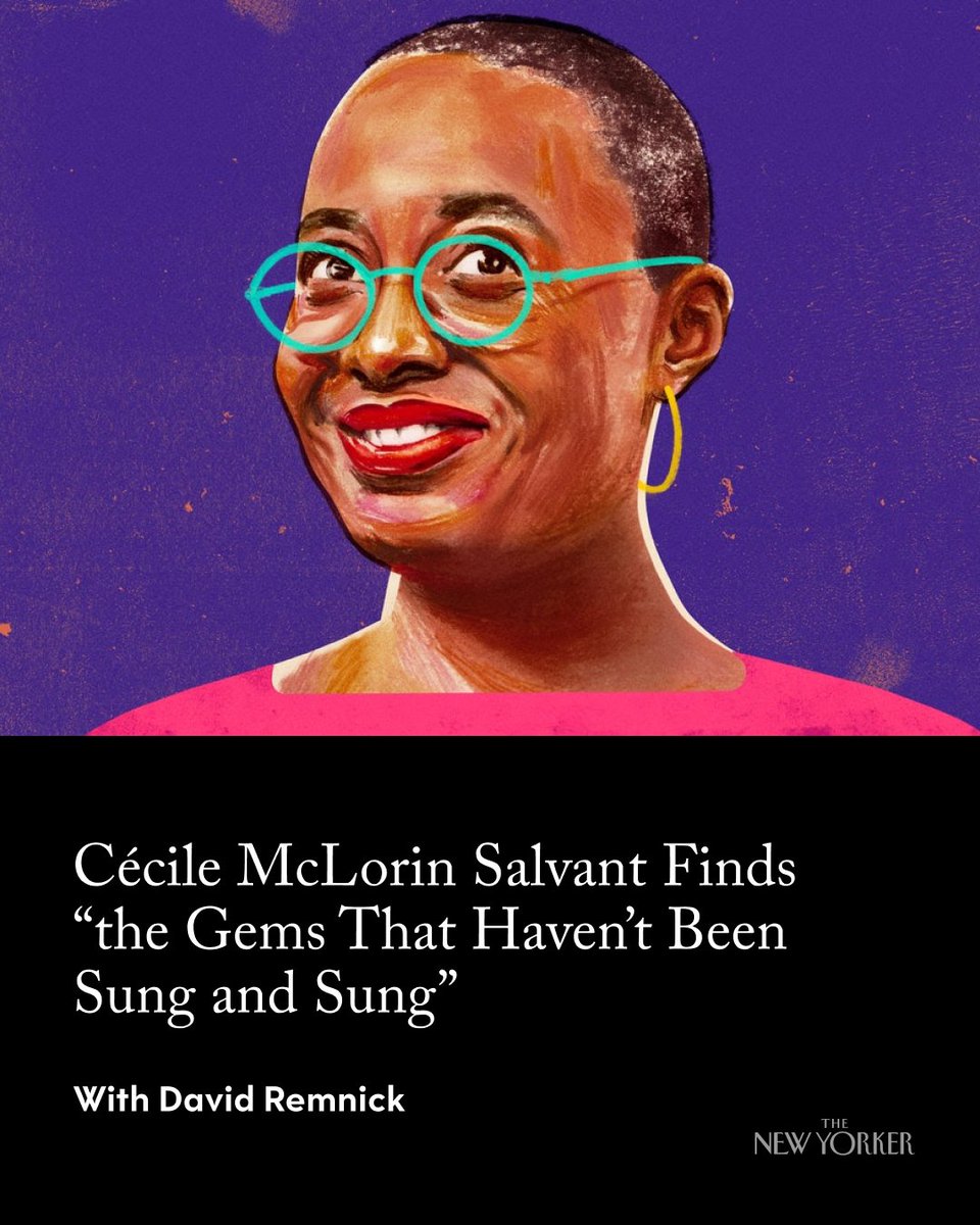 “I think I have the spirit of a kind of a radio d.j. slash curator,” the jazz singer Cécile McLorin Salvant tells David Remnick on a new episode of #NewYorkerRadio. Listen here. nyer.cm/n704vjU