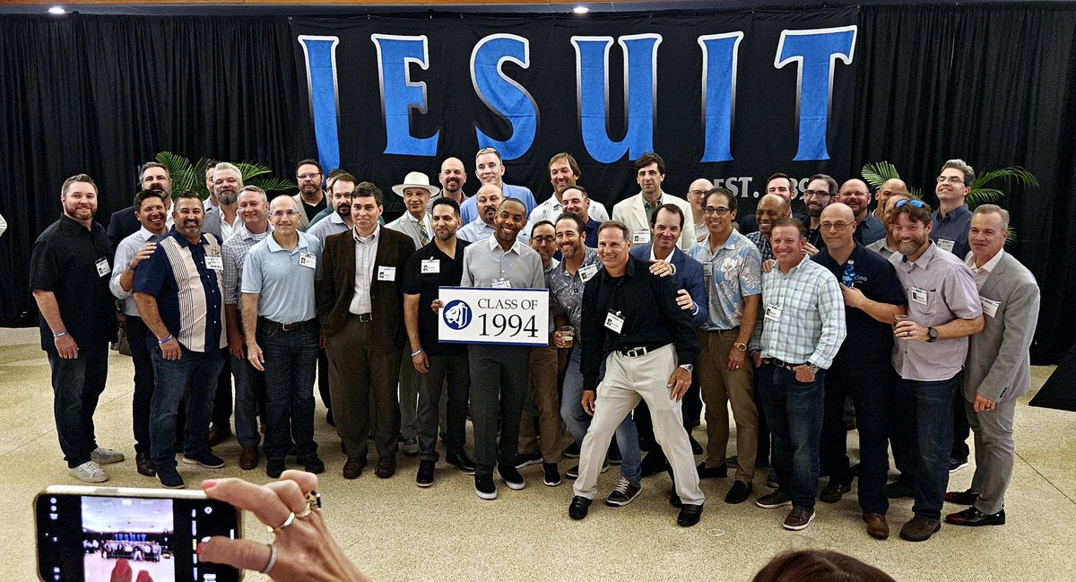 The Class of 1994 representing tonight at Jesuit's Alumni Grand Reunion!

All alumni classes ending 4 and 9 are enjoying the reception. Tomorrow, the classes will gather on their own, and Sunday everyone returns to campus for Mass and brunch.

#AMDG #OnceATigerAlwaysATiger