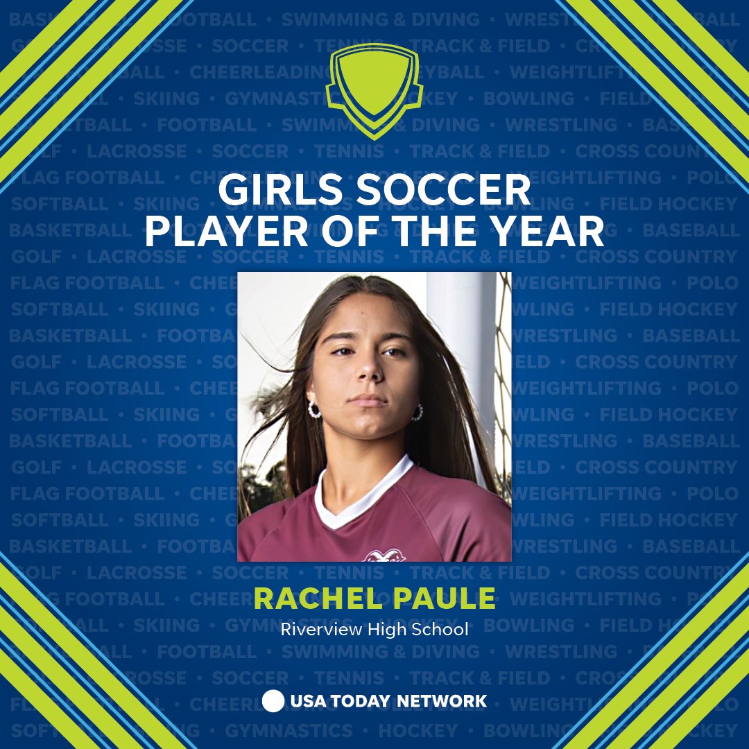 htpreps's tweet photo. Congratulations to Riverview High’s Rachel Paule for winning the Girls Soccer Player of the Year at the Sarasota-Manatee High School Sports Award 
@Riverview_HS @HeraldTribune https://t.co/jpxz5QNq9o