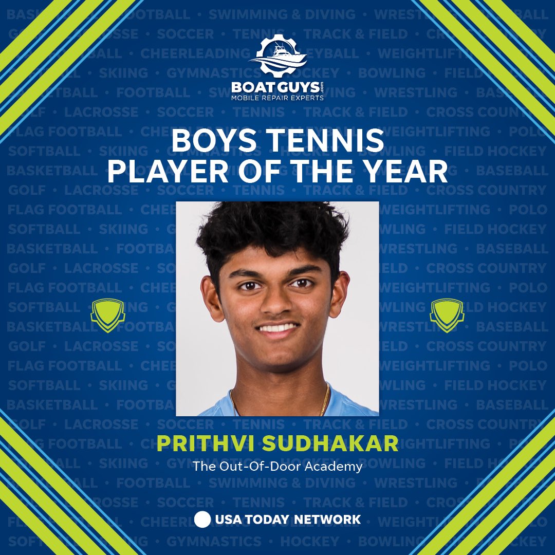Herald-Tribune sports (@htpreps) on Twitter photo Congratulations to Out-of-Door Academy’s Prithvi Sudhakar for winning the Boys Tennis Player of the Year at the Sarasota-Manatee High School Sports Award <a href="/Outofdoor/">Out-of-Door Academy</a> <a href="/HeraldTribune/">Sarasota Herald-Tribune</a> Congratulations to Out-of-Door Academy’s Prithvi Sudhakar for winning the Boys Tennis Player of the Year at the Sarasota-Manatee High School Sports Award <a href="/Outofdoor/">Out-of-Door Academy</a> <a href="/HeraldTribune/">Sarasota Herald-Tribune</a>