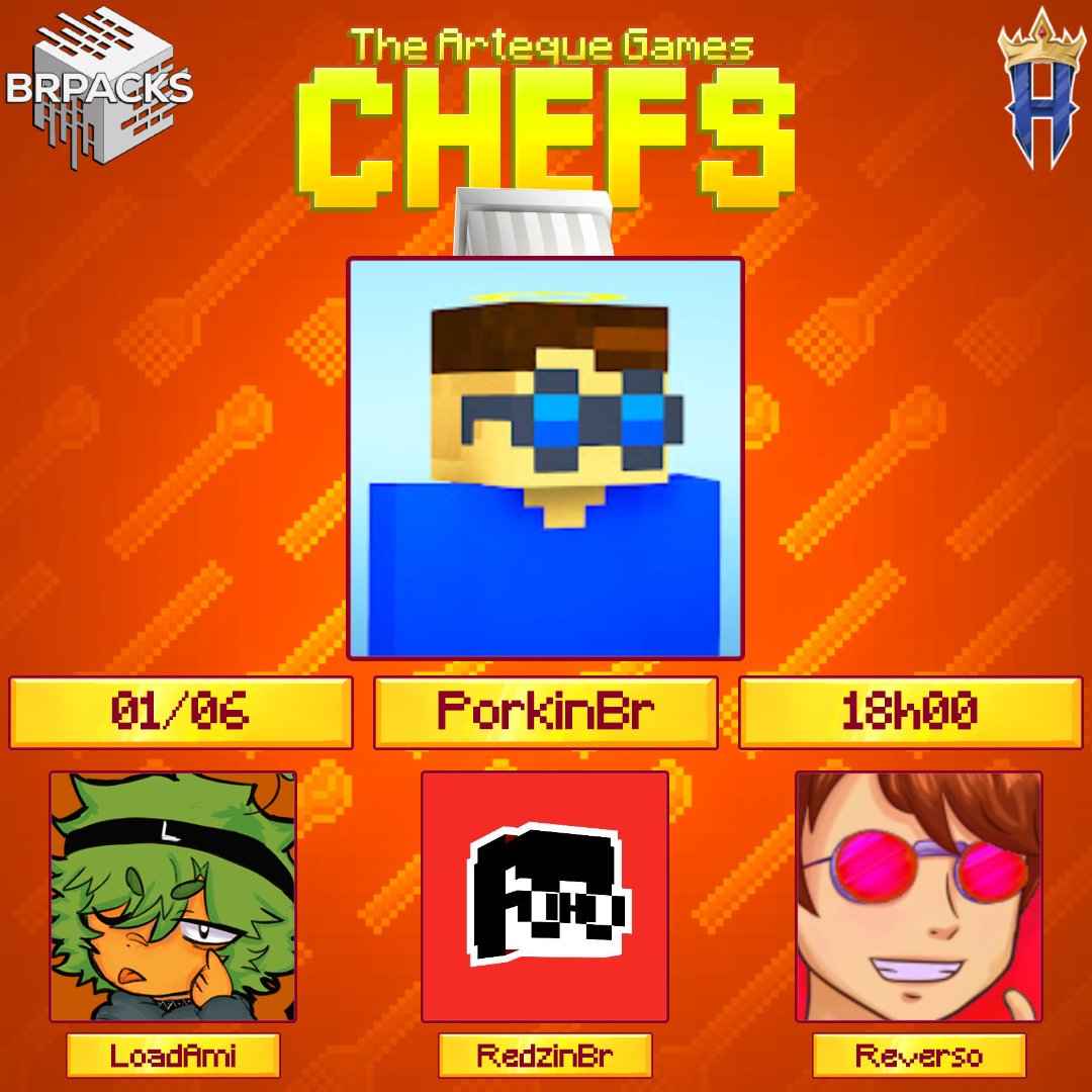 🍽️ANUNCIADO A COZINHA DO PORKIN🍽️

<a href="/porkinbr/">WK</a> 
@redzinbr 
<a href="/oloadami/">ami</a> 
@Reversobruh1  

🧑‍🍳TAG Chefs🧑‍🍳
-> 01/06 às 18h00 <-