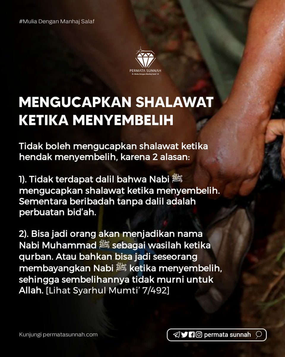 💬 Mengucapkan Shalawat Ketika Menyembelih