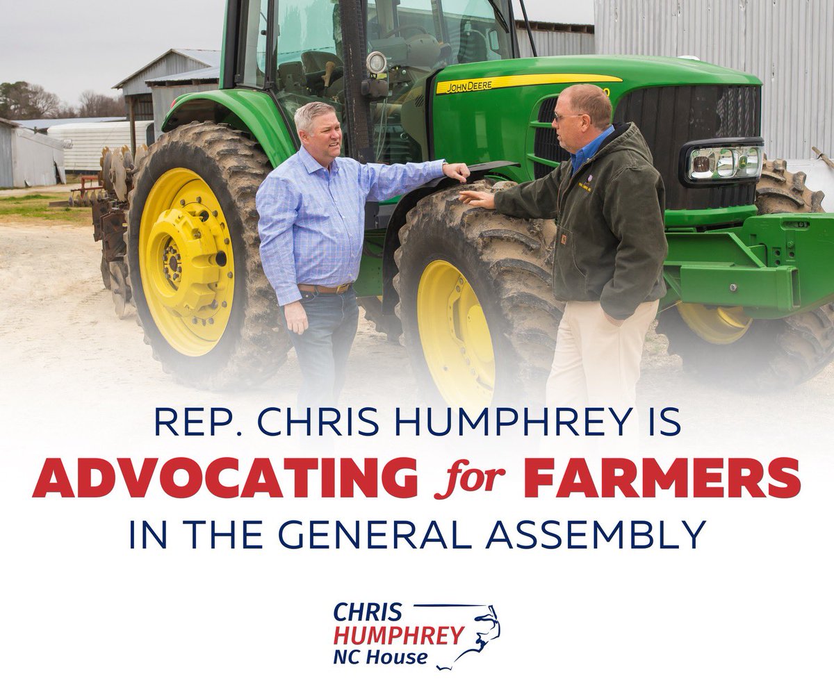 Farmers are the backbone of our community — providing food, creating jobs, & driving our economy. As your Representative, I advocate for better infrastructure to improve transportation of goods, and champion policies that make NC the best state for agribusiness. #ncga #ncpol