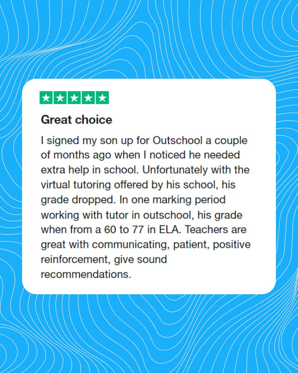 We're blushing! 😊 Hearing how an Outschool tutor helped raise your kiddo's test scores when nothing else was working just makes our day. 

With hundreds of expert tutors, we're here to make a difference for every kid 🤗