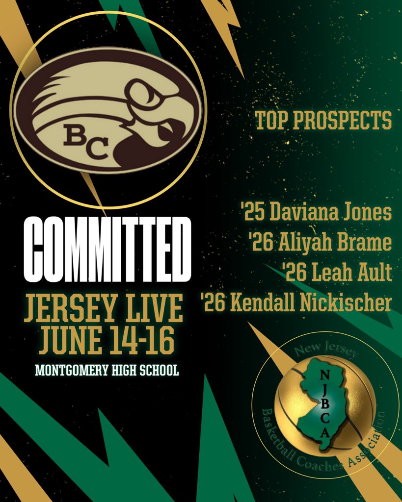 Committed Team for Jersey Live 2024:
Bethlehem Catholic from PA! Be sure to check them out on June 14th and 15th at Montgomery High School! #NJBCA #JerseyLiveGirls #GirlsBasketball #scholasticliveperiod #highschoolbasketball @BecahiGBB @AliyahBrame