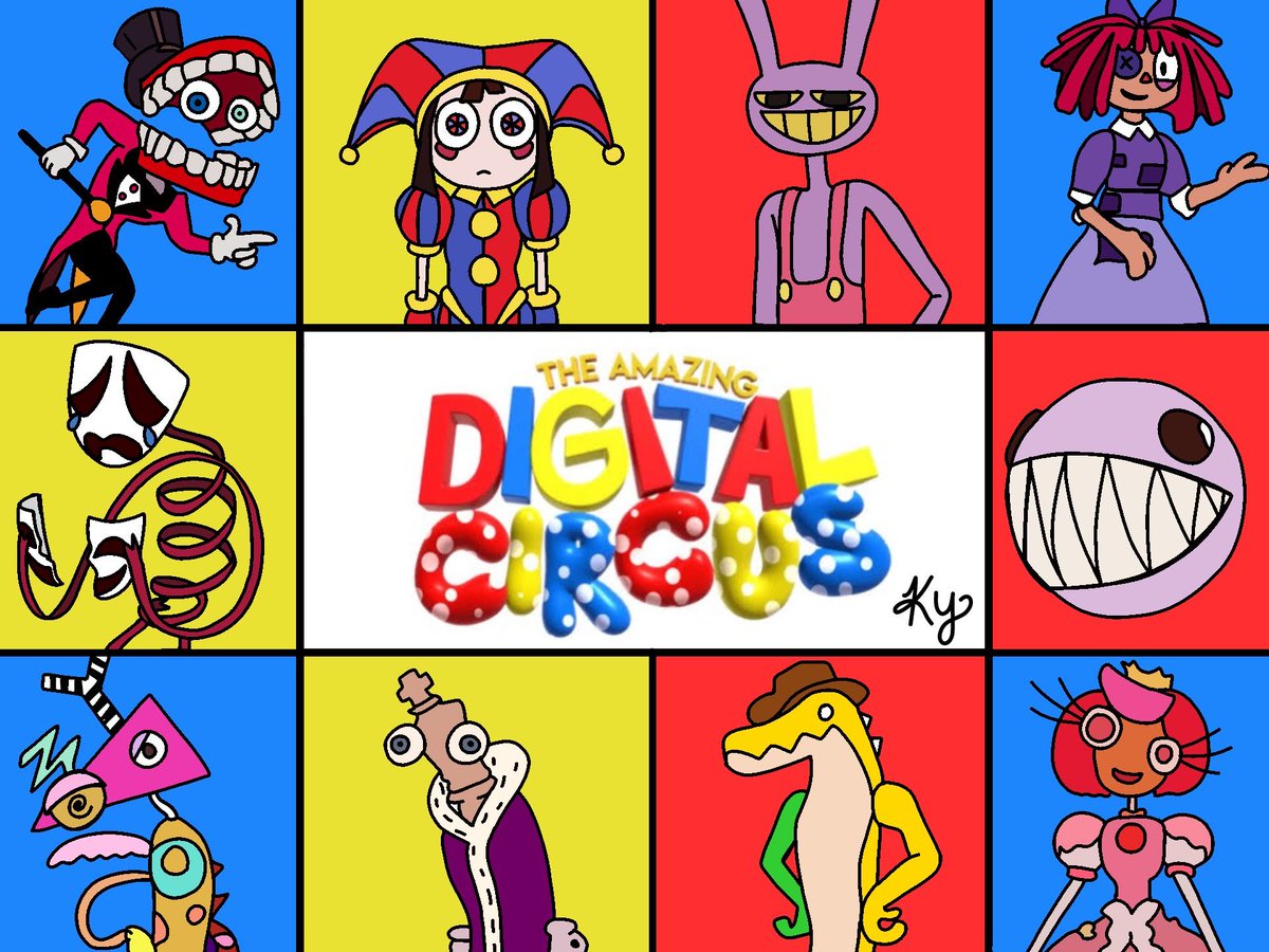 The Amazing Digital Circus character collage! 

#digitalart #theamazingdigitalcircus #pomni #gummigoo #Jax @glitch_prod