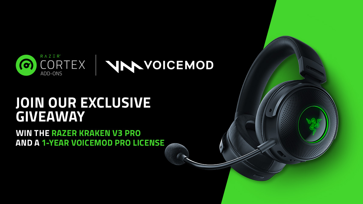 To celebrate our partnership with @Voicemod on Razer Cortex: Add-Ons, we’re giving away a Razer Kraken V3 Pro & 5 one-year Voicemod Pro Licenses! To enter: 🔴 Follow @Razer & @Voicemod 🔴 Like & Retweet! 🔴 Let us know what voice you’re going to try out first!