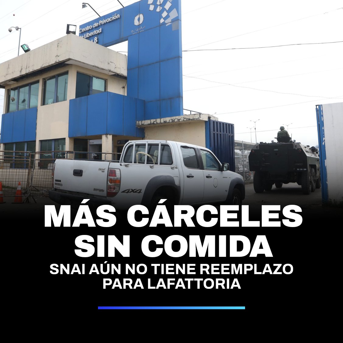 📢 Otras 10 cárceles de #Ecuador se suman a los 20 centros de rehabilitación social que se quedan sin la alimentación de Lafattoria, la empresa que ofrecía estos servicios ➡ bit.ly/4aIskOO