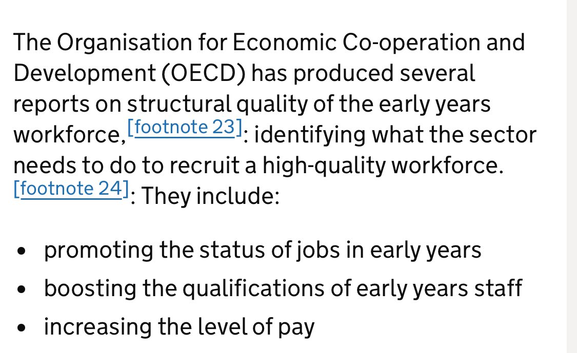 Now more than ever we need highly-trained, well-qualified and decently paid staff in #earlyyears 4/8

gov.uk/government/pub…