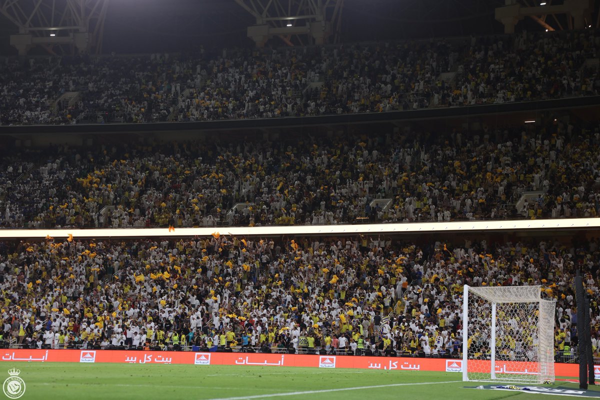 جماهير النصر العظيمة..
شكرًا لكم في كل وقت..

وبكم سيعود نصركم أقوى بإذن الله 💛