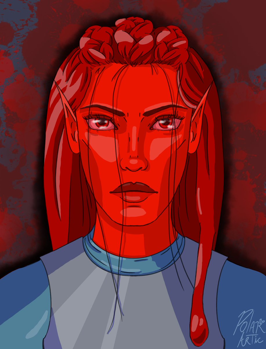 PolarizeARTic's tweet photo. Half the time-lapse is me trying to decide what to do. 🫠
Anyway here's Svinhildr 🩸❤️

Portraits in this style: $25 DM me!! https://t.co/JkCLA8tPLt