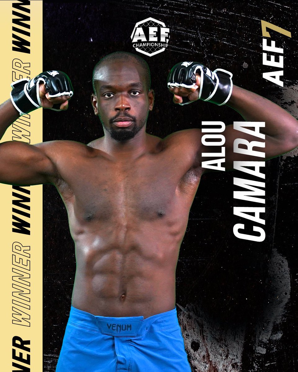 aec_mma's tweet photo. Alou Camara l’emporte à l’unanimité pour ses débuts pro #AEF7 🔥 https://t.co/1KYegXEn5I