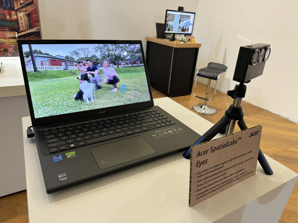 bryanbma's tweet image. The #AcerComputex team said that their SpatialLabs 3D displays are powered by @LeiaInc