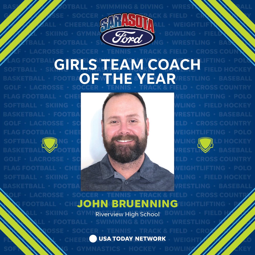 Herald-Tribune sports (@htpreps) on Twitter photo Congratulations to Riverview High’s Swimming Coach John Bruenning for winning the Girls Team Coach of the Year at the Sarasota-Manatee High School Sports Award <a href="/Riverview_HS/">Riverview HS</a> <a href="/HeraldTribune/">Sarasota Herald-Tribune</a> Congratulations to Riverview High’s Swimming Coach John Bruenning for winning the Girls Team Coach of the Year at the Sarasota-Manatee High School Sports Award <a href="/Riverview_HS/">Riverview HS</a> <a href="/HeraldTribune/">Sarasota Herald-Tribune</a>