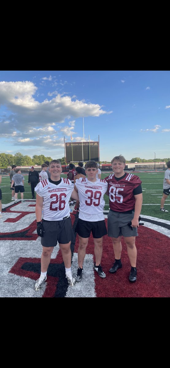Climbers camping at UMass. Great night for football. Thanks to <a href="/FBCoachDBrown/">Don Brown</a> for putting on a great camp. #TPW