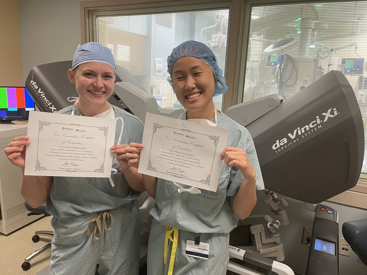 Two more medical students achieved their Robotic surgery certification today on the MIS service <a href="/MCG_Surgery/">MCG Surgery</a> Very proud of these women and future surgery rockstars for the long hours they spent on the console and bedside assisting… #match2025, here they come! <a href="/DrAaronBolduc/">Dr. Aaron Bolduc</a>