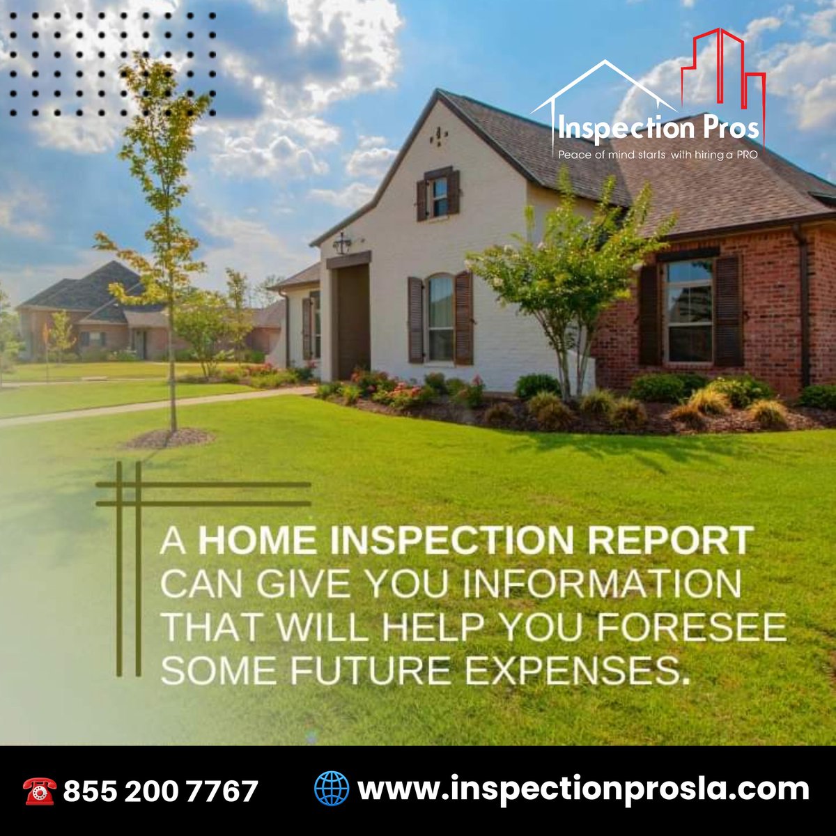 We can't predict the future, but with our thorough inspections, you get all the information you need to make an educated prediction. 
🌐 inspectionprosla.com 
#FutureReady #thoroughinspections #knowledgeispowerr #StayInformed  #inspectionservices #beprepared #propertyinvesting