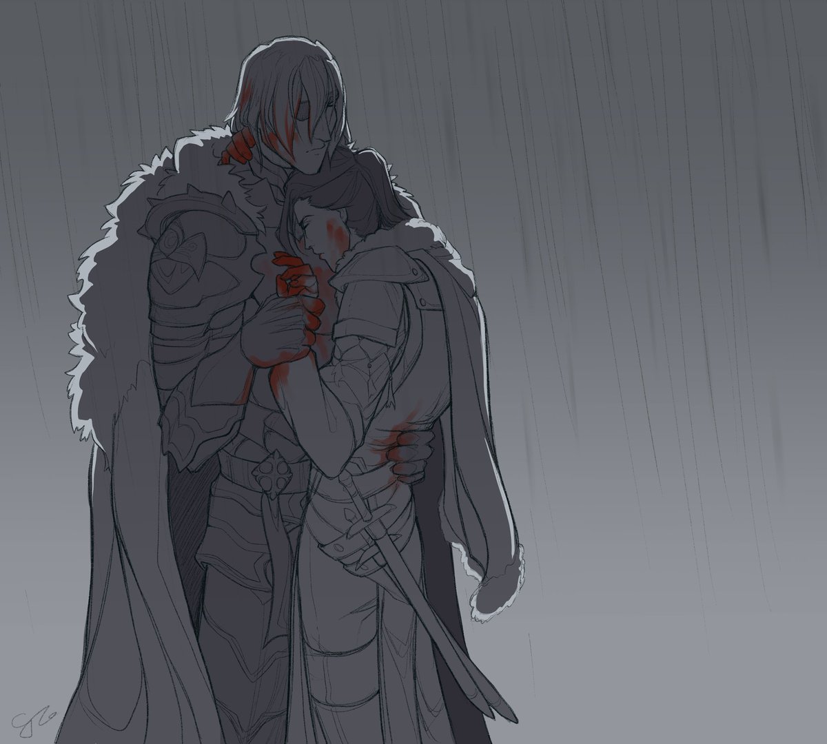 gloamglozergay's tweet image. moody dimilix for the artscuffle ✨