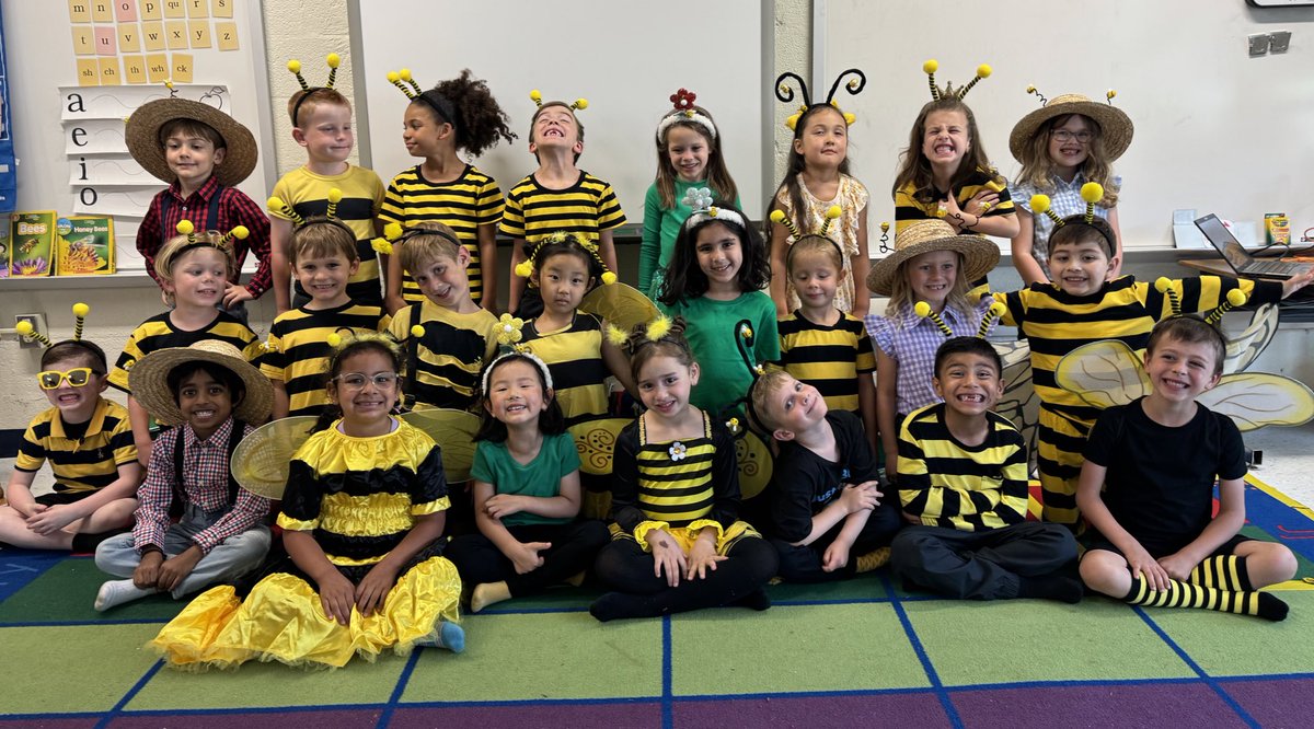 Kindergartners <a href="/haycockcougar/">Haycock Elementary</a> were ✨superstars✨ this week in our annual production of The Bee Musical! Through songs and lines, student taught the audience about how important bees are to our earth. 🐝 <a href="/fcpsnews/">Fairfax Schools 🌟</a> <a href="/FCPS_Kinder/">FCPS_Kindergarten</a>