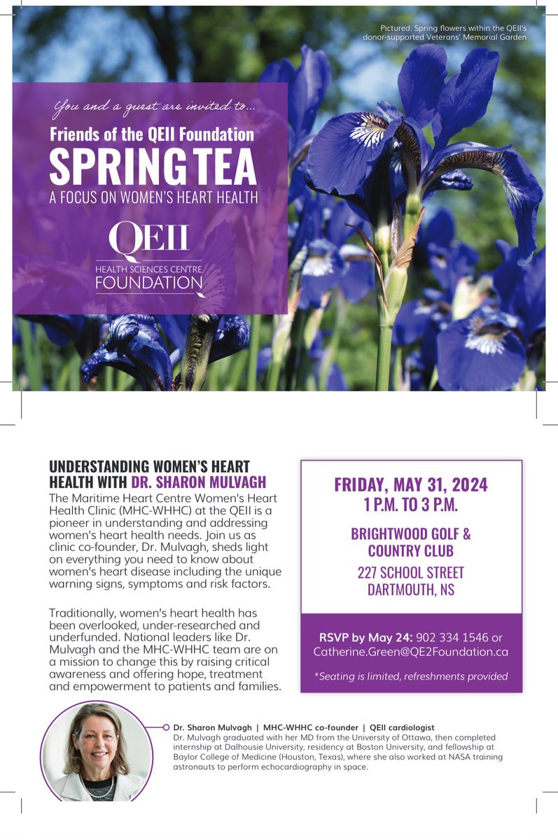Sharon Mulvagh MD FRCPC FASE FACC (@heartdocsharon) on Twitter photo Today, <a href="/NicoleNickers11/">Nicole Nickerson</a> and I shared
key messages re: Women's ❤️Health at <a href="/QEIIFoundation/">QEII Foundation</a> Spring Tea! 
💌Know your🫀risks
💌Know your numbers
💌Take action! 
<a href="/CWHHAlliance/">Canadian Women's Heart Health Alliance (CWHHA)</a> <a href="/NSHealthHub/">Nova Scotia Health Innovation Hub</a> <a href="/NSHAcentral/">NSHA Central</a> <a href="/nshealth/">Health & Wellness</a> <a href="/nshealthprom/">NS Health Promotion</a> <a href="/NSHAwestern/">NSHA Western</a>  <a href="/DalhousieU/">Dalhousie University</a> <a href="/research_dal/">Department of Medicine (DoM) Research</a> <a href="/HeartandStroke/">Heart & Stroke</a> Today, <a href="/NicoleNickers11/">Nicole Nickerson</a> and I shared
key messages re: Women's ❤️Health at <a href="/QEIIFoundation/">QEII Foundation</a> Spring Tea! 
💌Know your🫀risks
💌Know your numbers
💌Take action! 
<a href="/CWHHAlliance/">Canadian Women's Heart Health Alliance (CWHHA)</a> <a href="/NSHealthHub/">Nova Scotia Health Innovation Hub</a> <a href="/NSHAcentral/">NSHA Central</a> <a href="/nshealth/">Health & Wellness</a> <a href="/nshealthprom/">NS Health Promotion</a> <a href="/NSHAwestern/">NSHA Western</a>  <a href="/DalhousieU/">Dalhousie University</a> <a href="/research_dal/">Department of Medicine (DoM) Research</a> <a href="/HeartandStroke/">Heart & Stroke</a>
