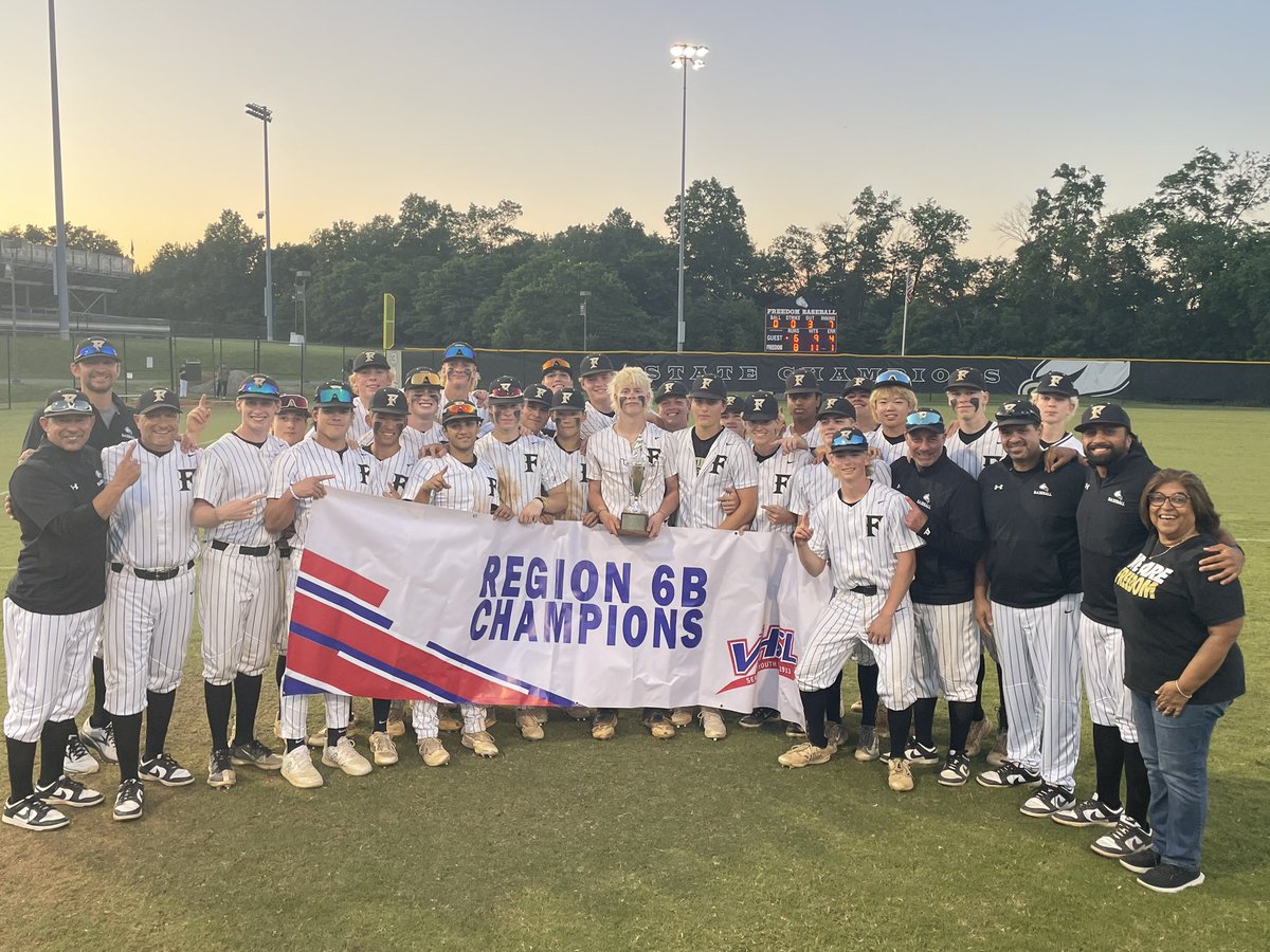 Mark Wrighte (@fhseagles1) on Twitter photo Freedom beats Battlefield 8-6 & wins back2back Regional Championships! Going to states; 6x in 12 yrs! Arneja, Park, Burkhokder & Augostharp multi hit. (Augie 3B & HR, 4RBI, Burkhokder 3X 2B, 3 RBI). Holt with W & K.Lano Save. <a href="/WashPostHS/">WashPost HS Sports</a> <a href="/FHSSOUTHRIDING/">Freedom - South Riding</a> @PBRVADC_Nolan Freedom beats Battlefield 8-6 & wins back2back Regional Championships! Going to states; 6x in 12 yrs! Arneja, Park, Burkhokder & Augostharp multi hit. (Augie 3B & HR, 4RBI, Burkhokder 3X 2B, 3 RBI). Holt with W & K.Lano Save. <a href="/WashPostHS/">WashPost HS Sports</a> <a href="/FHSSOUTHRIDING/">Freedom - South Riding</a> @PBRVADC_Nolan