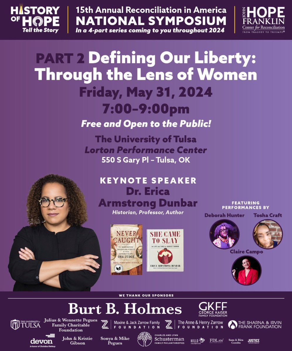 On this the 103rd year post the Tulsa Massacre of 1921, <a href="/JHF_Center/">John Hope Franklin Center for Reconciliation</a> commemorates our ancestors with <a href="/ericaadunbar/">you betta call me Dr. Dunbar</a> &amp; her book “Never Caught”. Pursuing liberty while enslaved, the story of Ona Judge-“Not being free just never caught.”Appropriate on this day. <a href="/fultonstreet918/">Fulton Street Books & Coffee</a>