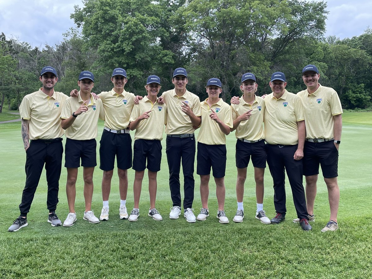 For the first time in school history, the RHS Boys Golf wins the section tournament and is headed to state! Rath led the Irish with a 71 (-1), finishing solo second for the tournament. Mackinac (73), Holmes (74), and Eaton (75) rounded out the 2nd day scoring. #BetterTogether